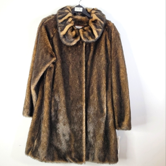 Mob wife faux Fur Coat Pamela McCoy Collections New - Picture 1 of 16